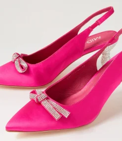 Store Midas Shoes Evetts Hot Pink Satin Heels