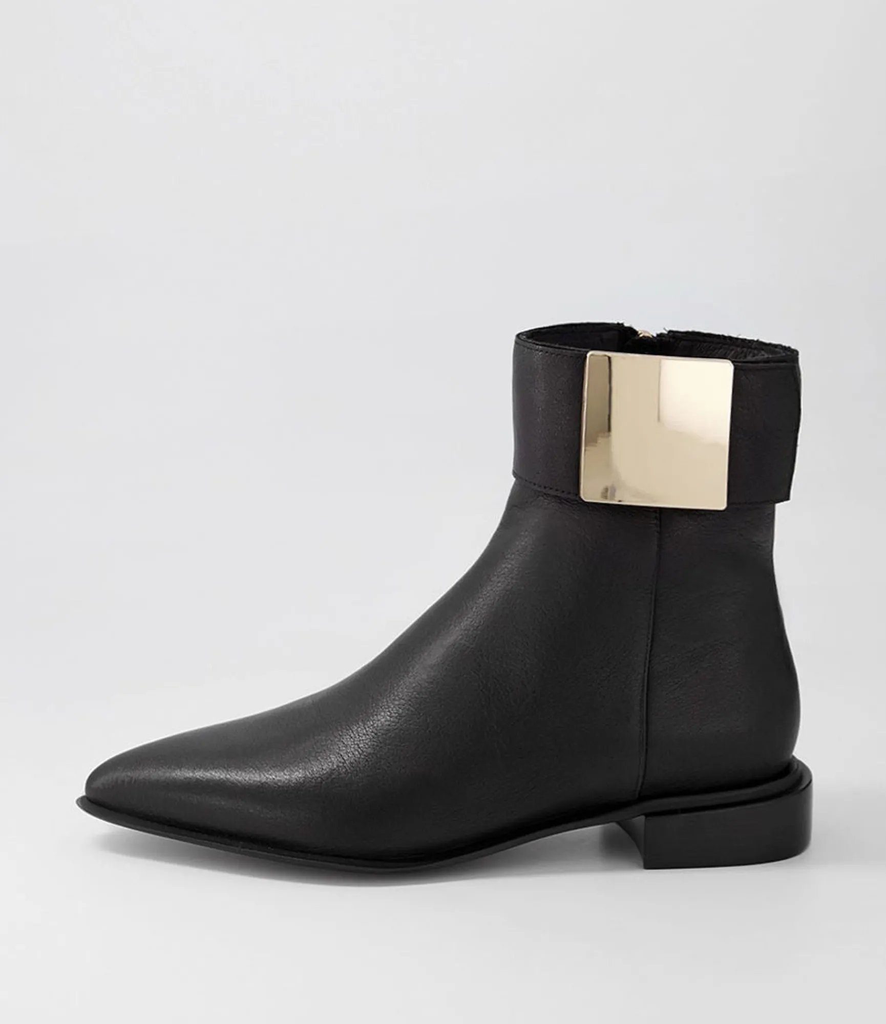 Cheap Midas Shoes Evo Black Gold Leather Ankle Boots