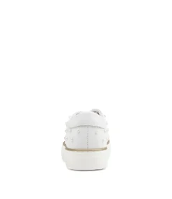 Discount Midas Shoes Faith White Leather Sneakers
