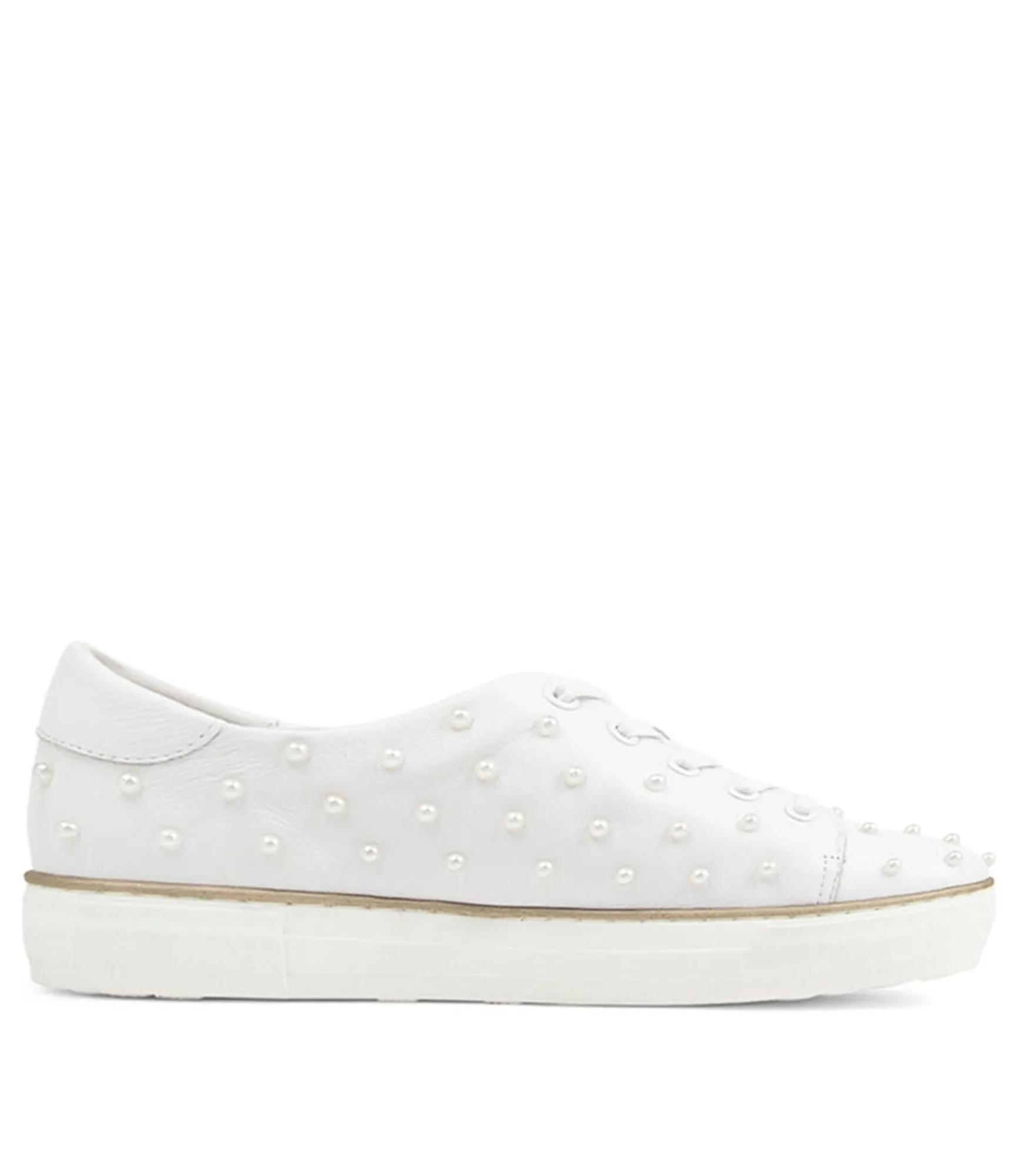 Discount Midas Shoes Faith White Leather Sneakers