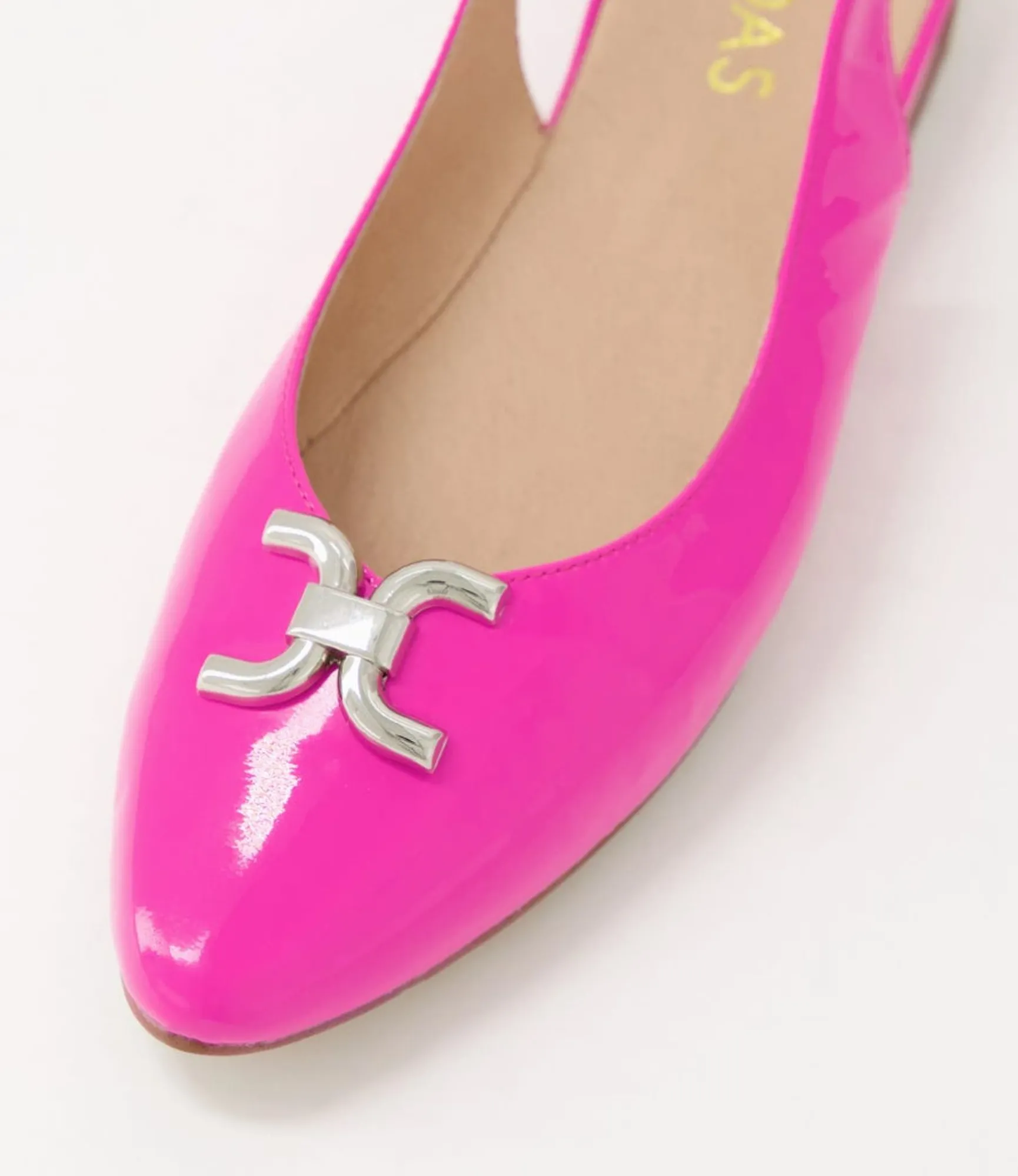 Online Midas Shoes Fallone Hot Pink Patent Leather Flat Shoes