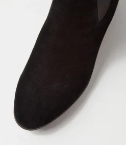 Hot Midas Shoes Fally Black Suede Chelsea Boots