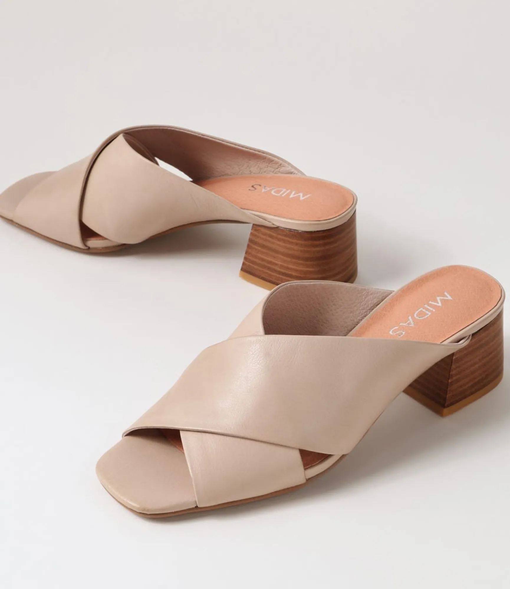 Discount Midas Shoes Fanter Cafe Leather Sandals