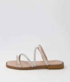 Discount Midas Shoes Fanto Silver Nude Jewels Slides