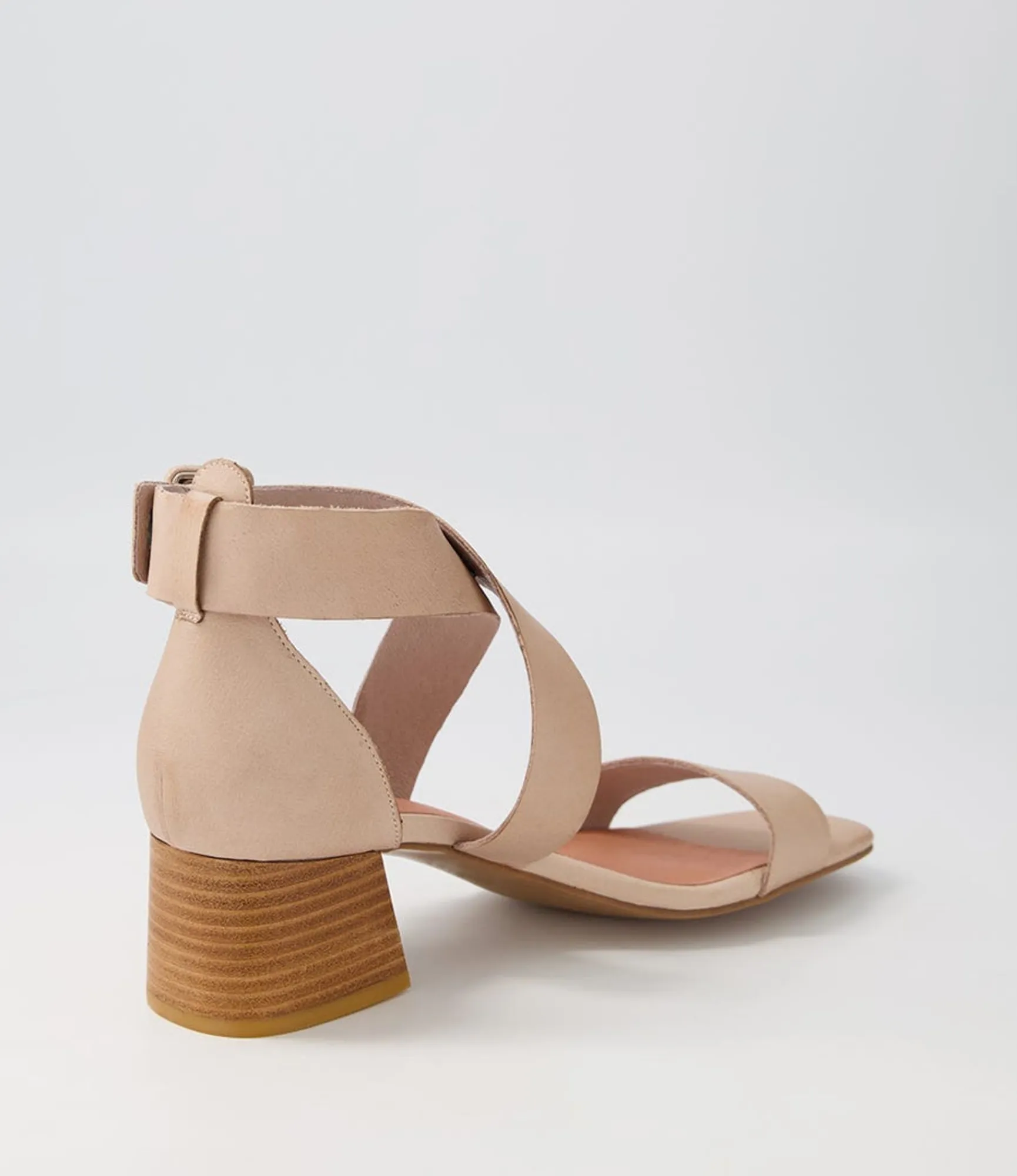 New Midas Shoes Farlane Dark Nude Leather Sandals