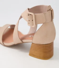 New Midas Shoes Farlane Dark Nude Leather Sandals
