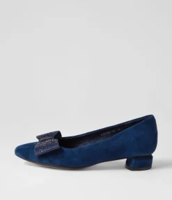 Best Sale Midas Shoes Fauner Navy Suede Flat Shoes