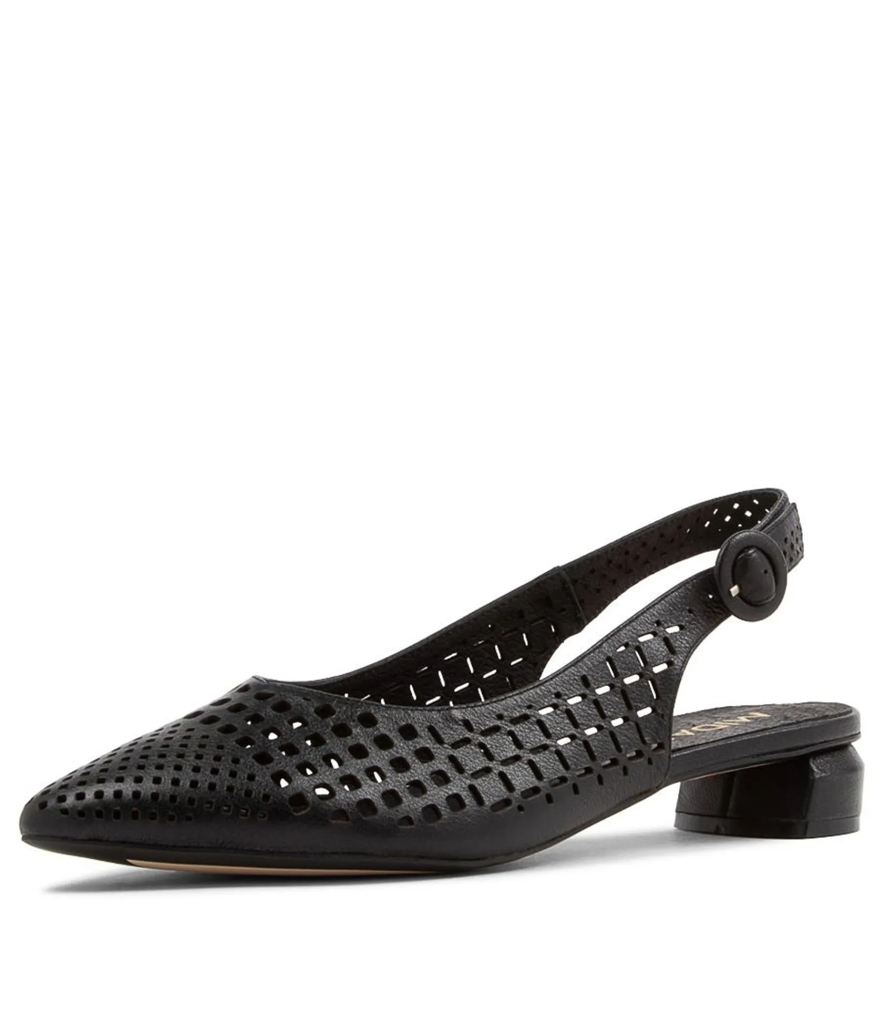 Shop Midas Shoes Favla Black Leather Flat Shoes