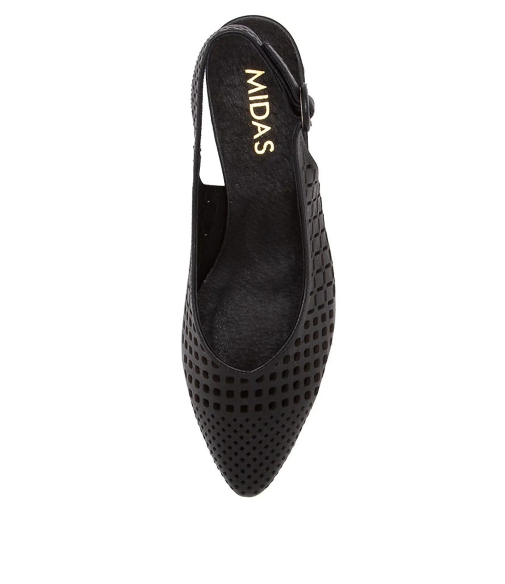 Shop Midas Shoes Favla Black Leather Flat Shoes