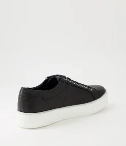 Hot Midas Shoes Feema Black White Leather Sneakers