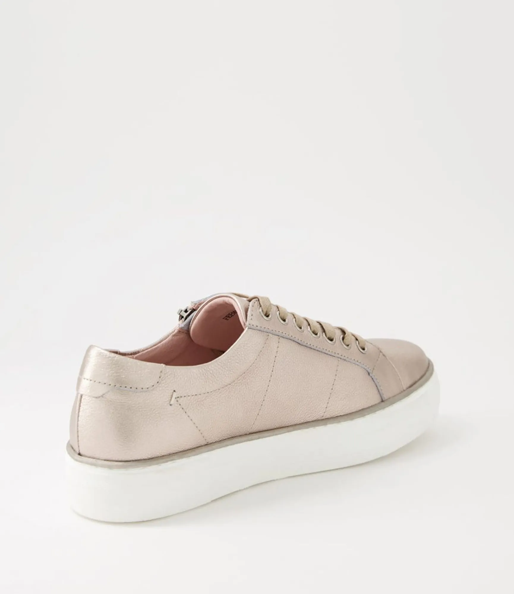 New Midas Shoes Feema Platino White Leather Sneakers