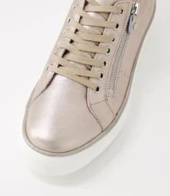 New Midas Shoes Feema Platino White Leather Sneakers