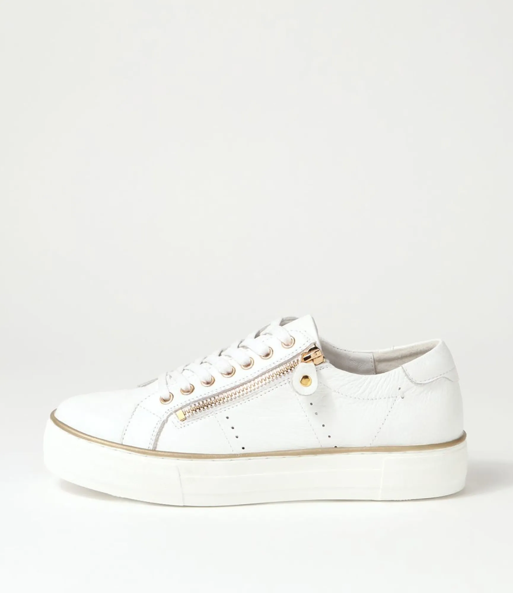 Clearance Midas Shoes Feema White Leather Sneakers