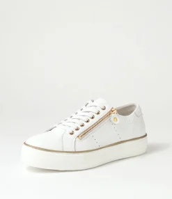 Clearance Midas Shoes Feema White Leather Sneakers