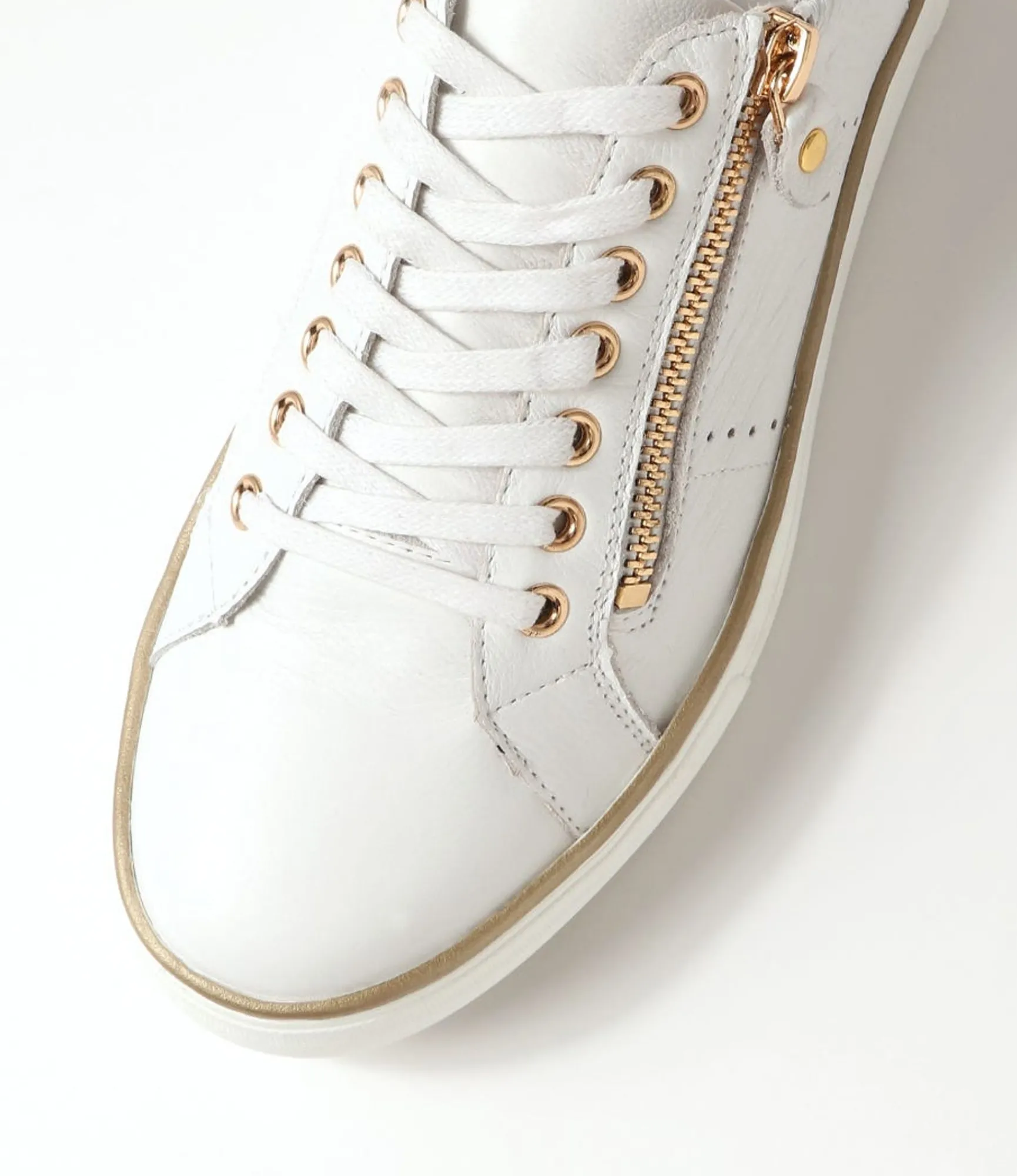 Clearance Midas Shoes Feema White Leather Sneakers