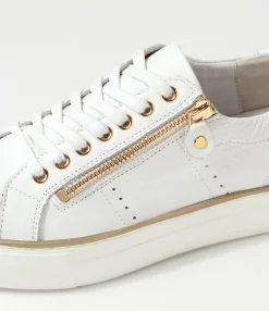 Clearance Midas Shoes Feema White Leather Sneakers