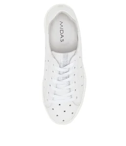 New Midas Shoes Fenny White Leather
