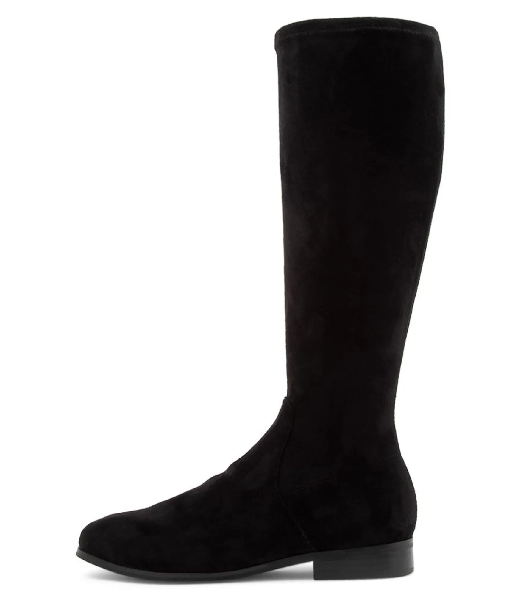 Online Midas Shoes Fiery Black Stretch Microsuede Knee High Boots