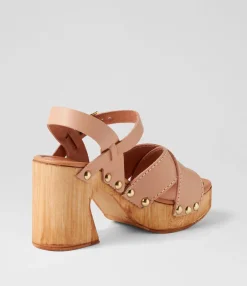 Cheap Midas Shoes Fillie Nude Leather Sandals