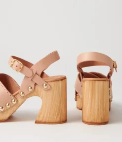 Cheap Midas Shoes Fillie Nude Leather Sandals