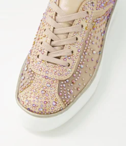 Flash Sale Midas Shoes Fillip Old Gold Shimmer Leather Mesh Sneakers