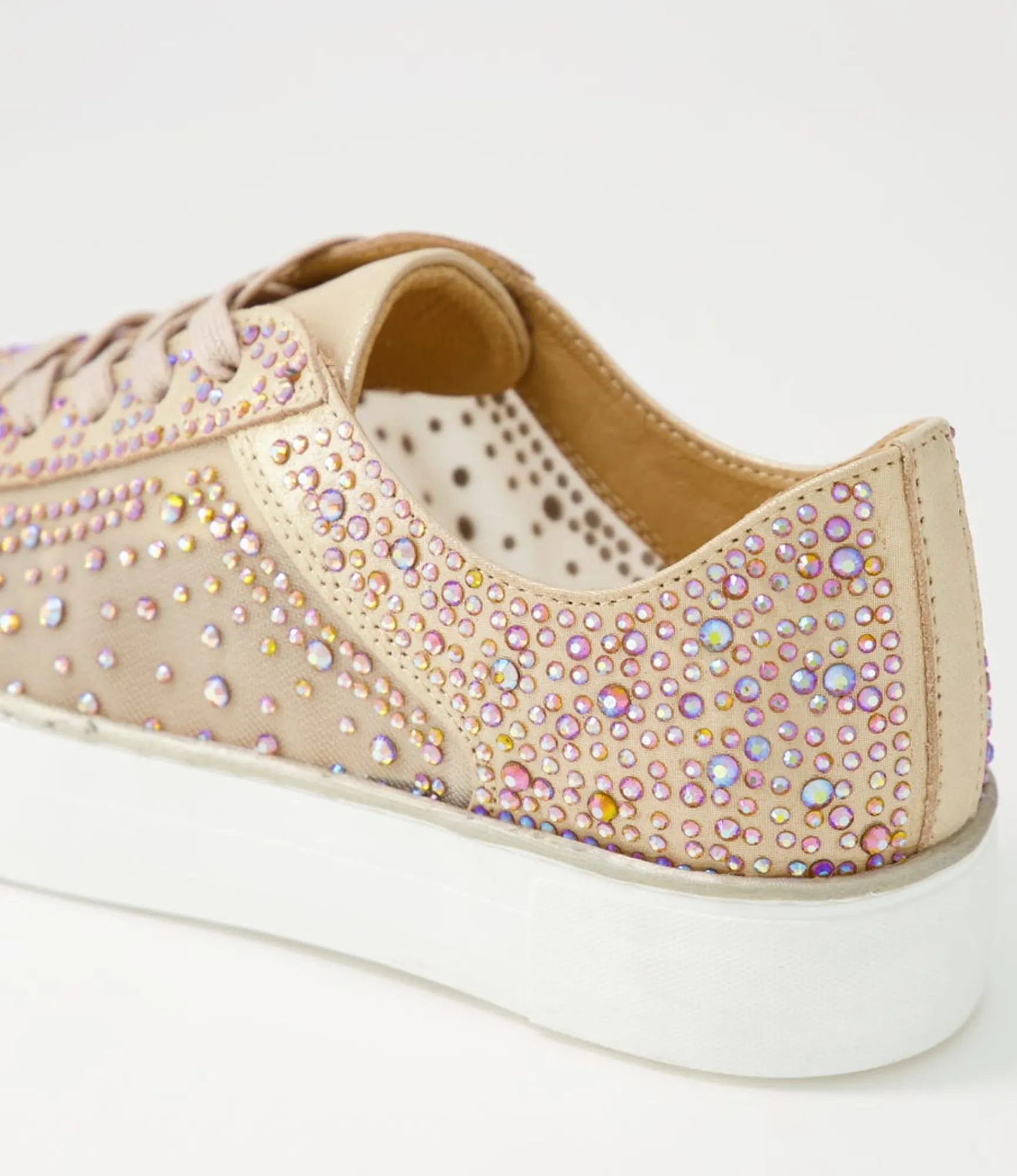 Flash Sale Midas Shoes Fillip Old Gold Shimmer Leather Mesh Sneakers