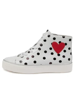 New Midas Shoes Flick White&Black Spot