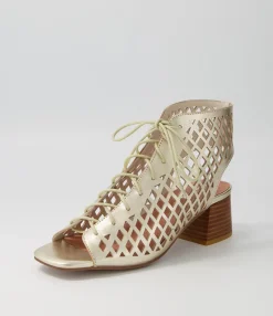 Flash Sale Midas Shoes Floss Pale Gold Leather Sandals