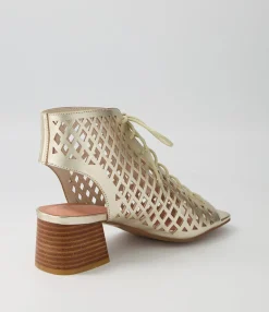 Flash Sale Midas Shoes Floss Pale Gold Leather Sandals