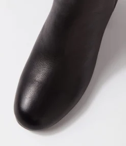 Online Midas Shoes Flossi Black Leather Ankle Boots