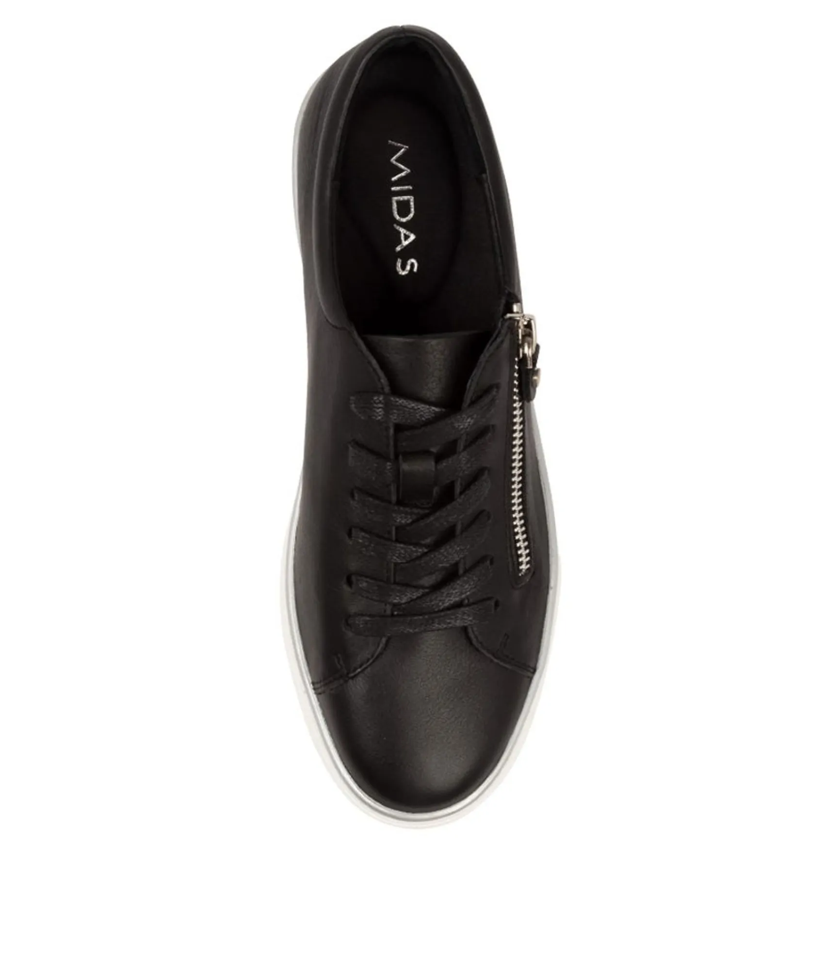 Clearance Midas Shoes Flounce Black-White Sole