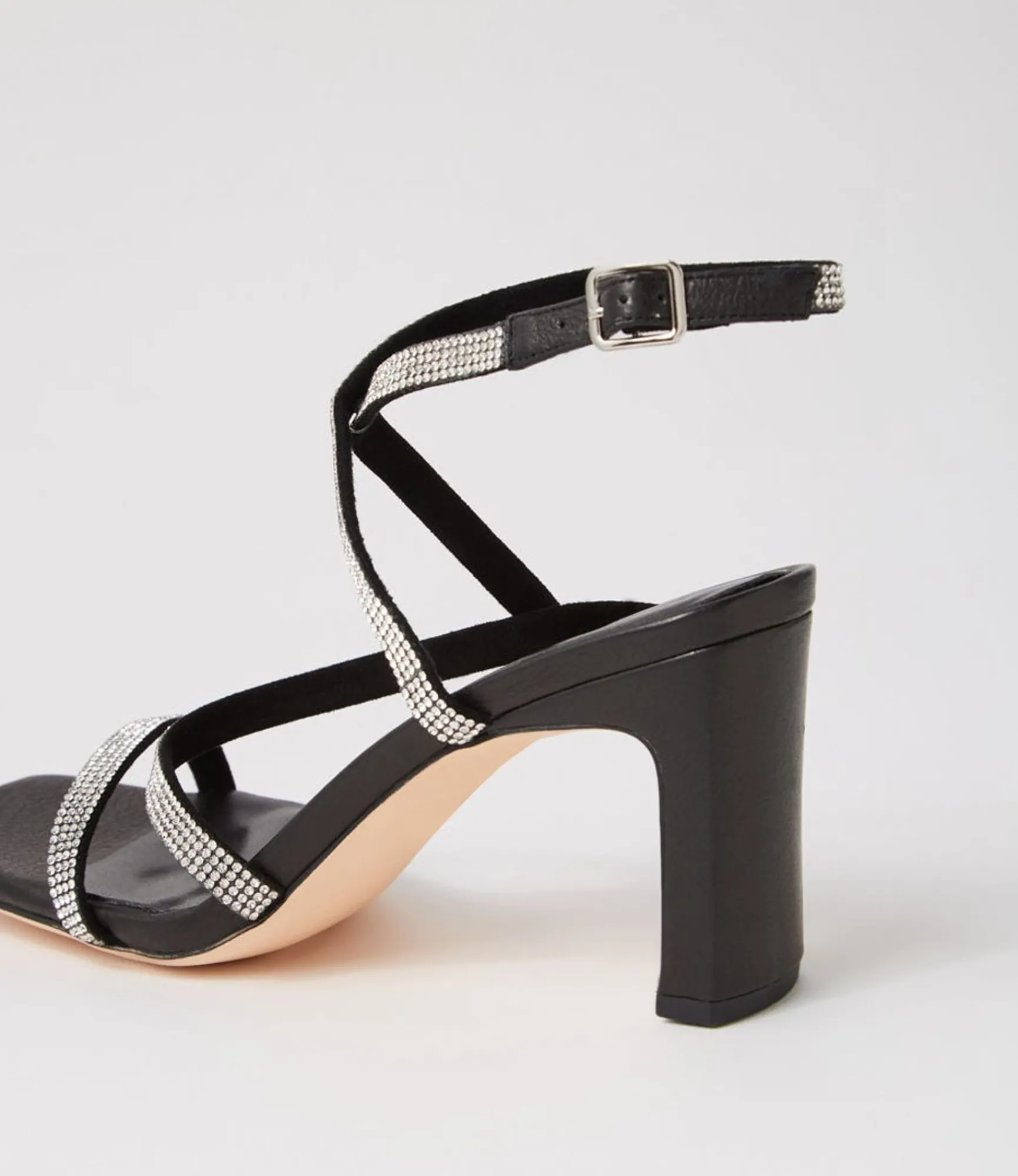 Best Sale Midas Shoes Flounder Black Silver Jewels Leather Sandals
