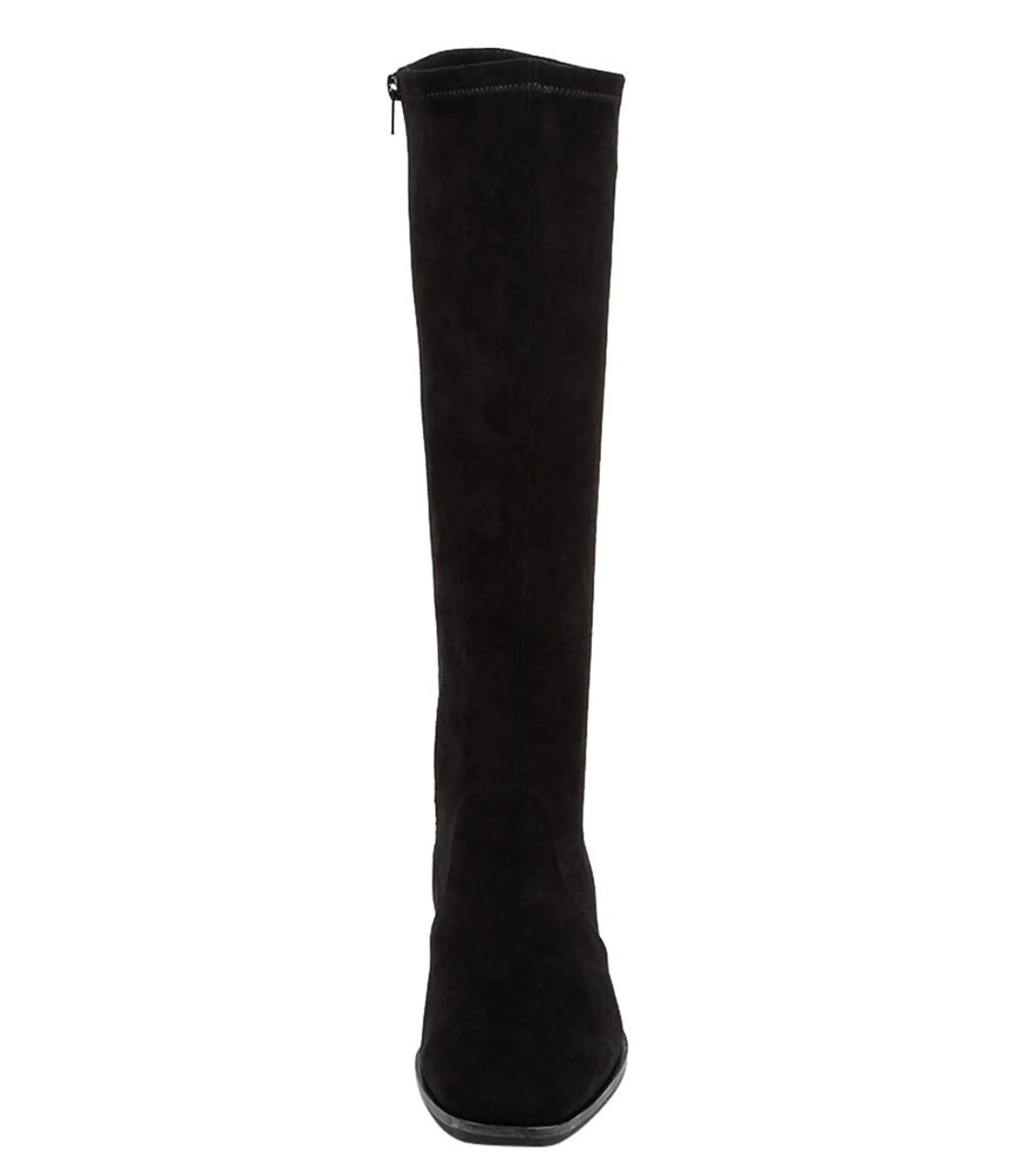 Fashion Midas Shoes Flowe Black Microsuede Knee High Boots Bh