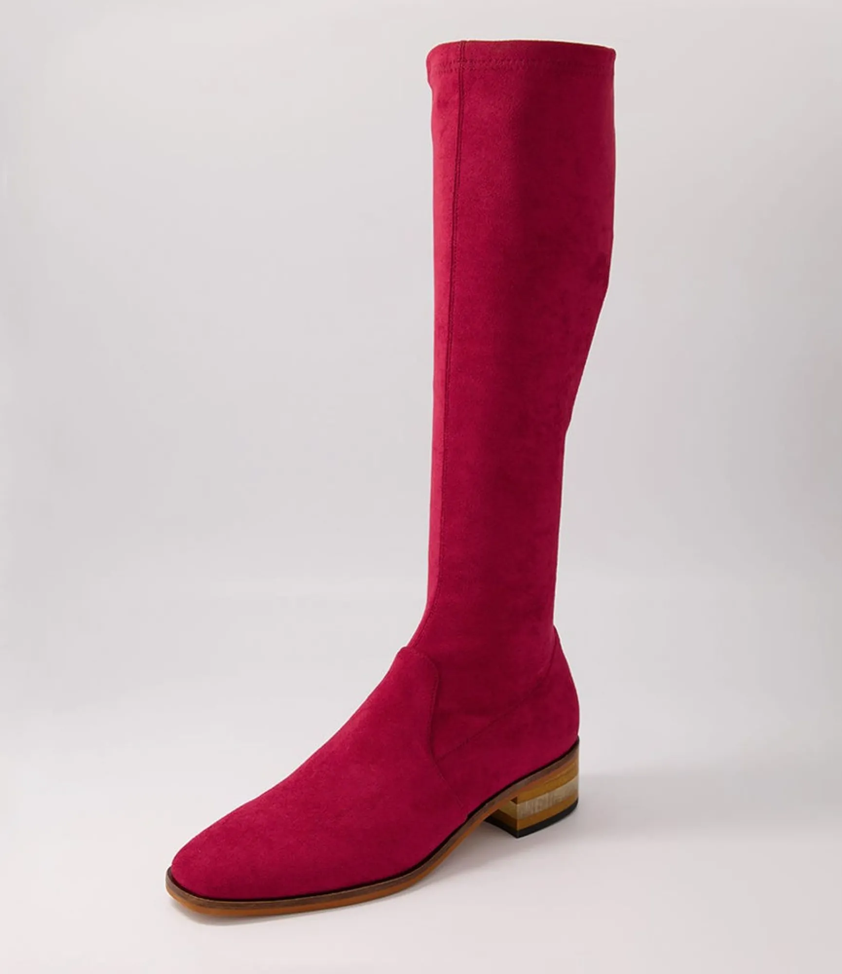 Clearance Midas Shoes Flowe Pinot Stretch Microsuede Long Boots