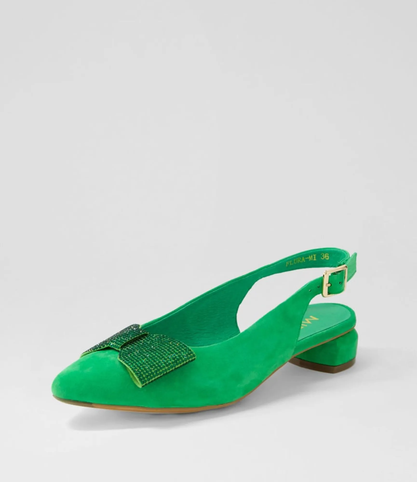 Cheap Midas Shoes Flura Light Emerald Suede Flat Shoes