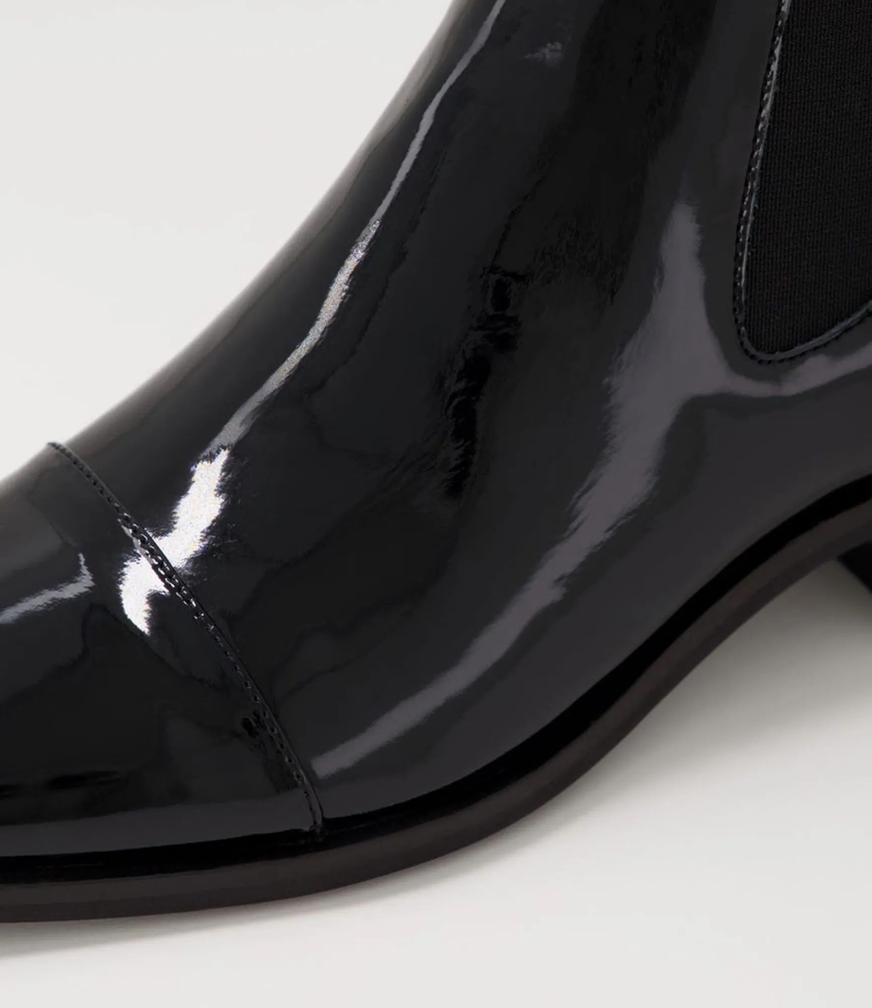 Fashion Midas Shoes Foro Black Heel Patent Leather Ankle Boots