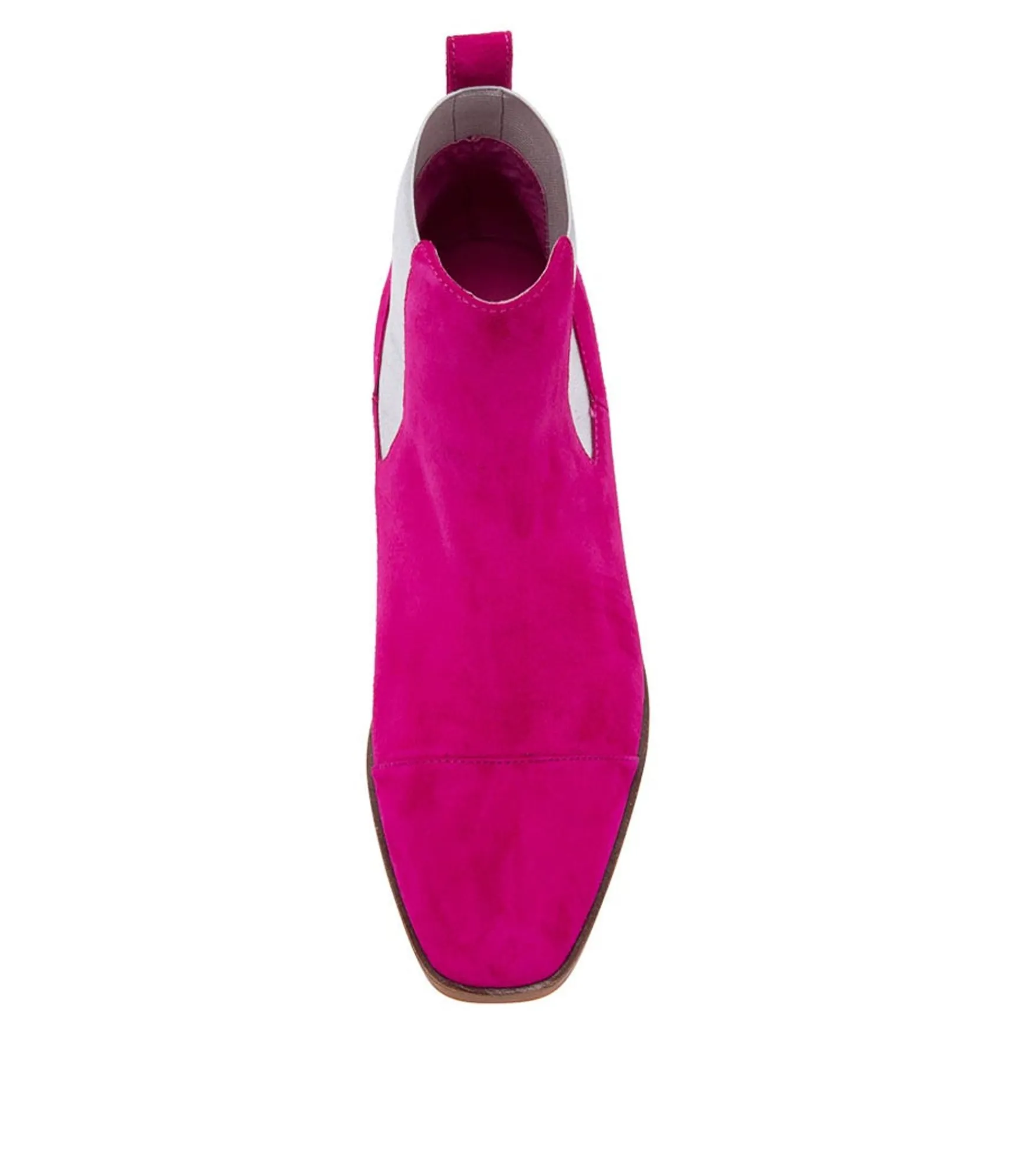 Shop Midas Shoes Foro Dark Fuchsia Silver Suede Ankle Boots