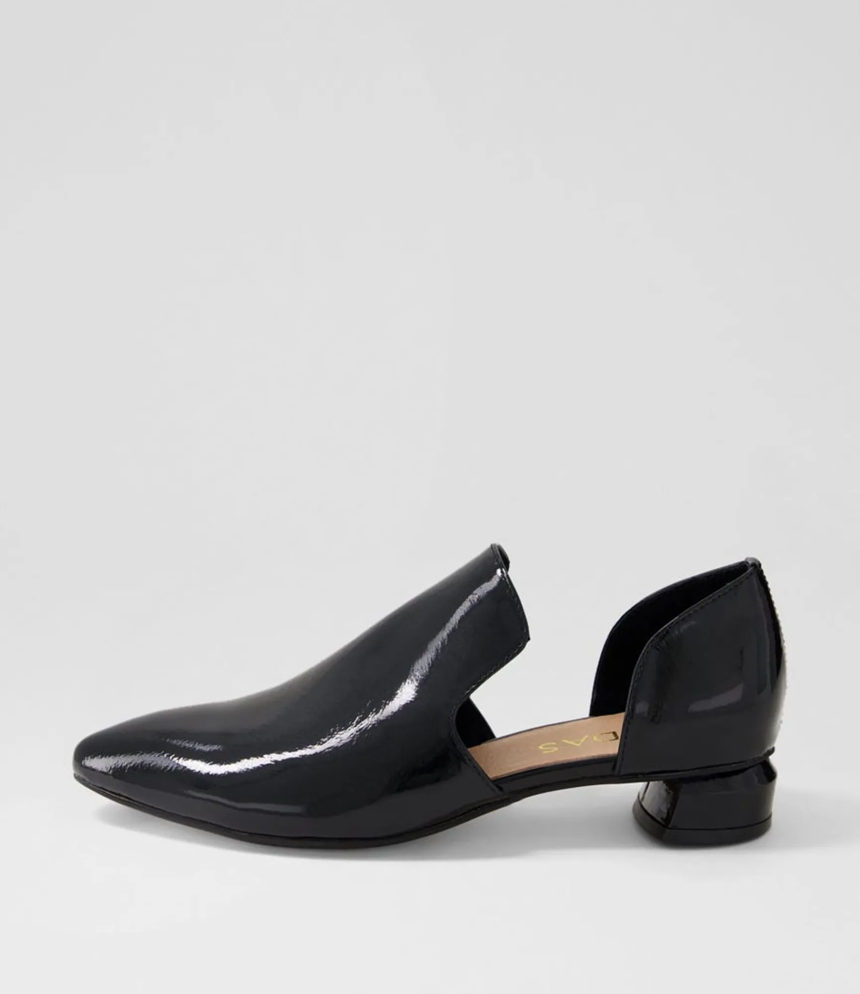 Store Midas Shoes Fyre Black Patent Leather Heels