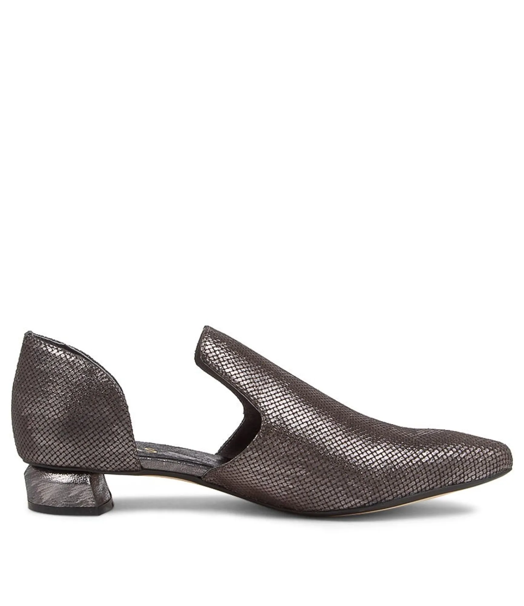 Shop Midas Shoes Fyre Pewter Leather Heels