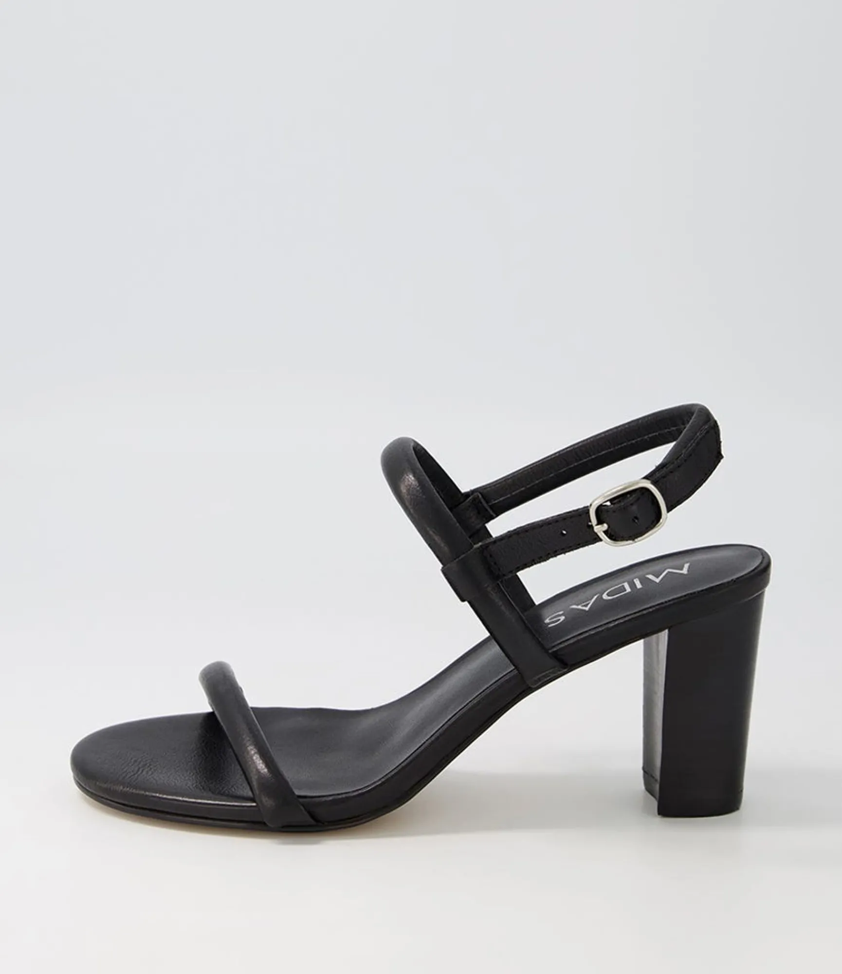 Cheap Midas Shoes Gablee Black Leather Sandals