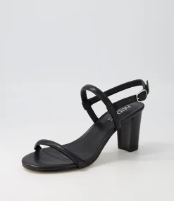 Cheap Midas Shoes Gablee Black Leather Sandals