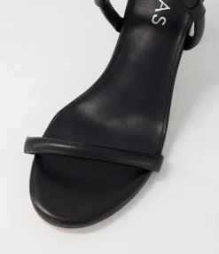 Cheap Midas Shoes Gablee Black Leather Sandals