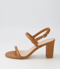 Discount Midas Shoes Gablee Dark Tan Leather Sandals