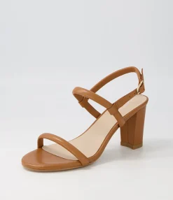 Discount Midas Shoes Gablee Dark Tan Leather Sandals