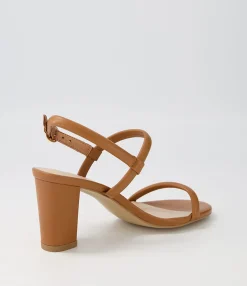Discount Midas Shoes Gablee Dark Tan Leather Sandals