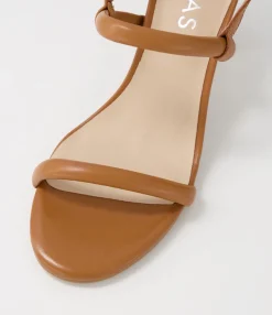 Discount Midas Shoes Gablee Dark Tan Leather Sandals