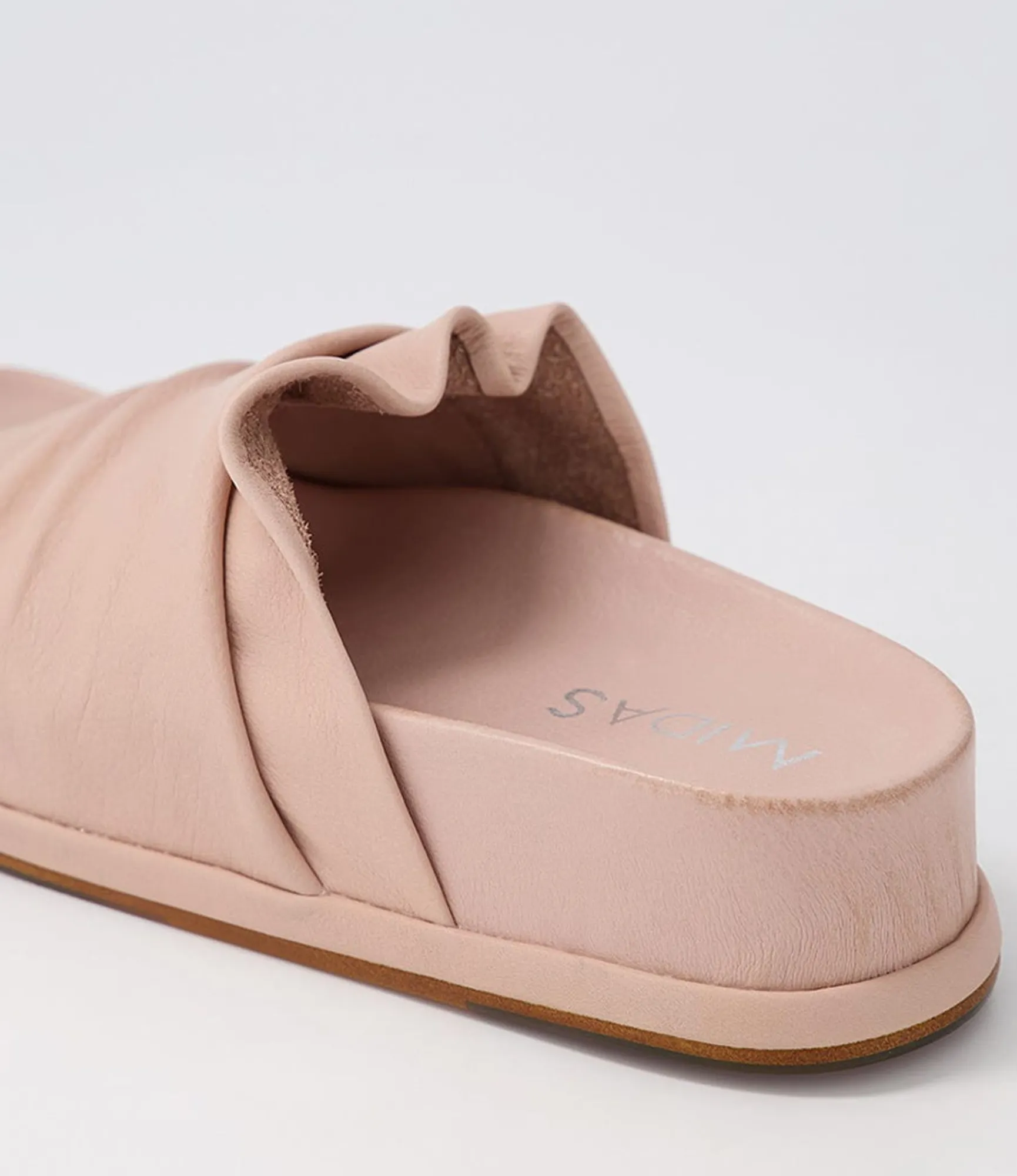 Fashion Midas Shoes Gabler Cafe Leather Slides