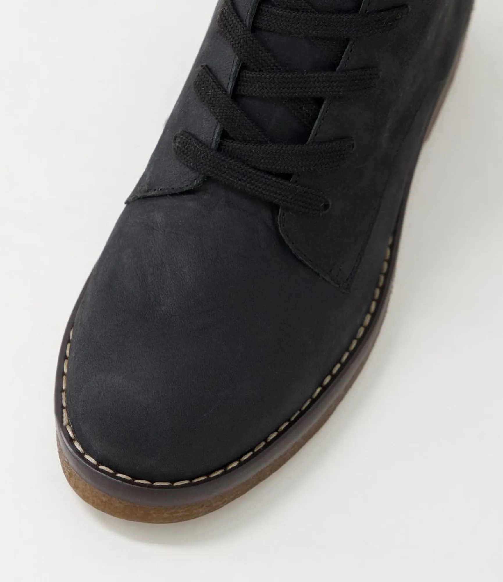 Cheap Midas Shoes Garnett Black Leather Lace Up Boots