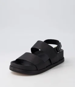 Best Midas Shoes Gea Black Leather Sandals