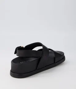 Best Midas Shoes Gea Black Leather Sandals